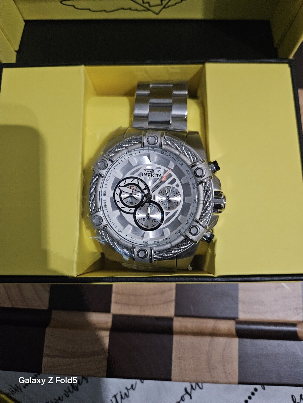 Invicta Bolt Men's Silver Stainless Steel Chronograph Watch 52mm